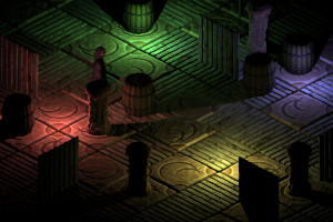 Image of a dungeon in isometric retro style graphics